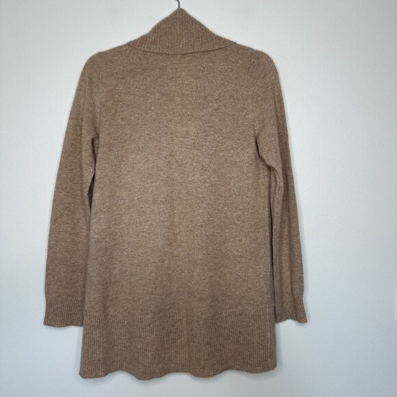 Quince Mongolian Cashmere Cardigan Sweater Size M Oatmeal Tan Open Front - Picture 2 of 9